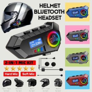 Bluetooth Headset Motorcycle Headset with Microphone IP65 Suitable for all helmets
