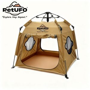 PETUFO Instant Pop Up Pet Tent for Indoor Outdoor Use,Waterproof Oxford cloth