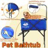 The Portable Pet Bath: Easy-Fold 40" Dog Tub for Stress-Free Grooming Anywhere, Indoor & Outdoor Use with Drain Hole